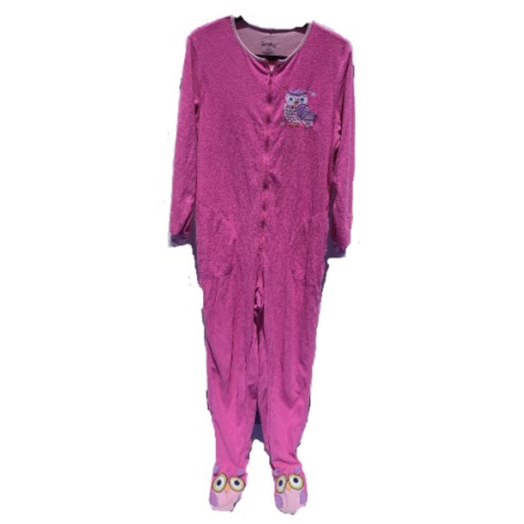 Nick & Nora Owl Adult Onesie Pajamas with Footsies Size Medium/Large/XL Oversize - Picture 1 of 7
